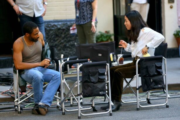 Maya Erskine - on the set of 'Mr. and Mrs. Smith' in New York