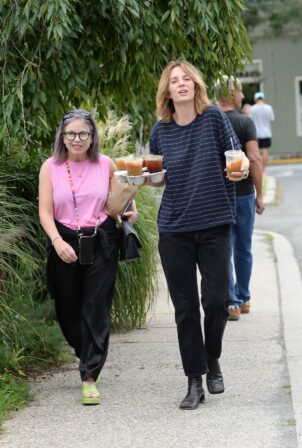 Maya Hawke - Out with a friend in Woodstock - New York