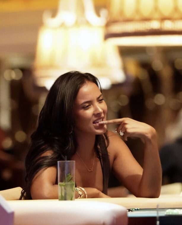 Maya Jama - With Australian Ben Simmons seen while out in Las Vegas