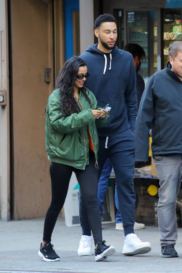 Maya Jama - With Ben Simmons on a walk in New York