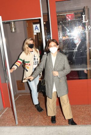 Maya Rudolph and Lindsay Shookus - out together after SNL rehearsals in New York