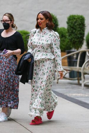 Maya Rudolph - In a floral dress steps out in New York