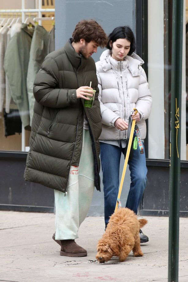 Meadow Walker - With her husband Louis Thornton-Allan stopping for coffee in Soho