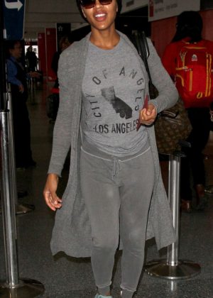 Meagan Good at LAX Airport in Los Angeles