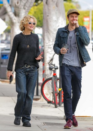 Meg Ryan and son Jack Quaid out in Los Angeles
