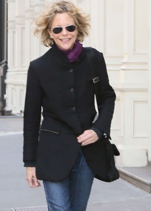 Meg Ryan in Jeans out in NYC