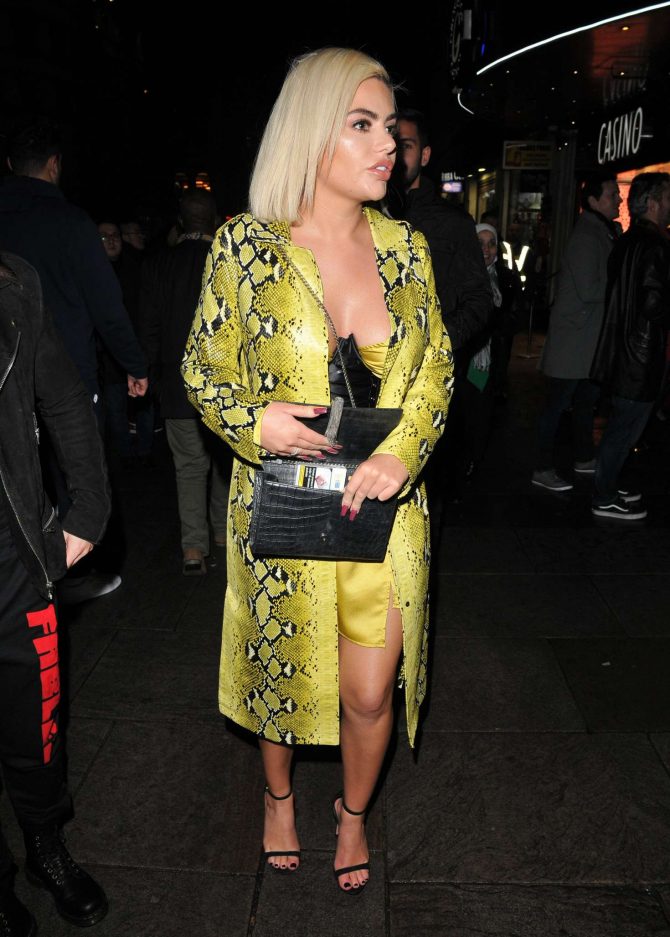Megan Barton Hanson - Arriving at the Disco 54 launch party in London
