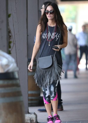 Megan Fox in leggings out in LA