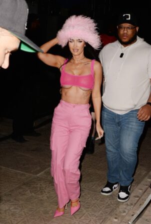 Megan Fox - In pink as she steps out at Audacy Beach Festival in Fort Lauderdale