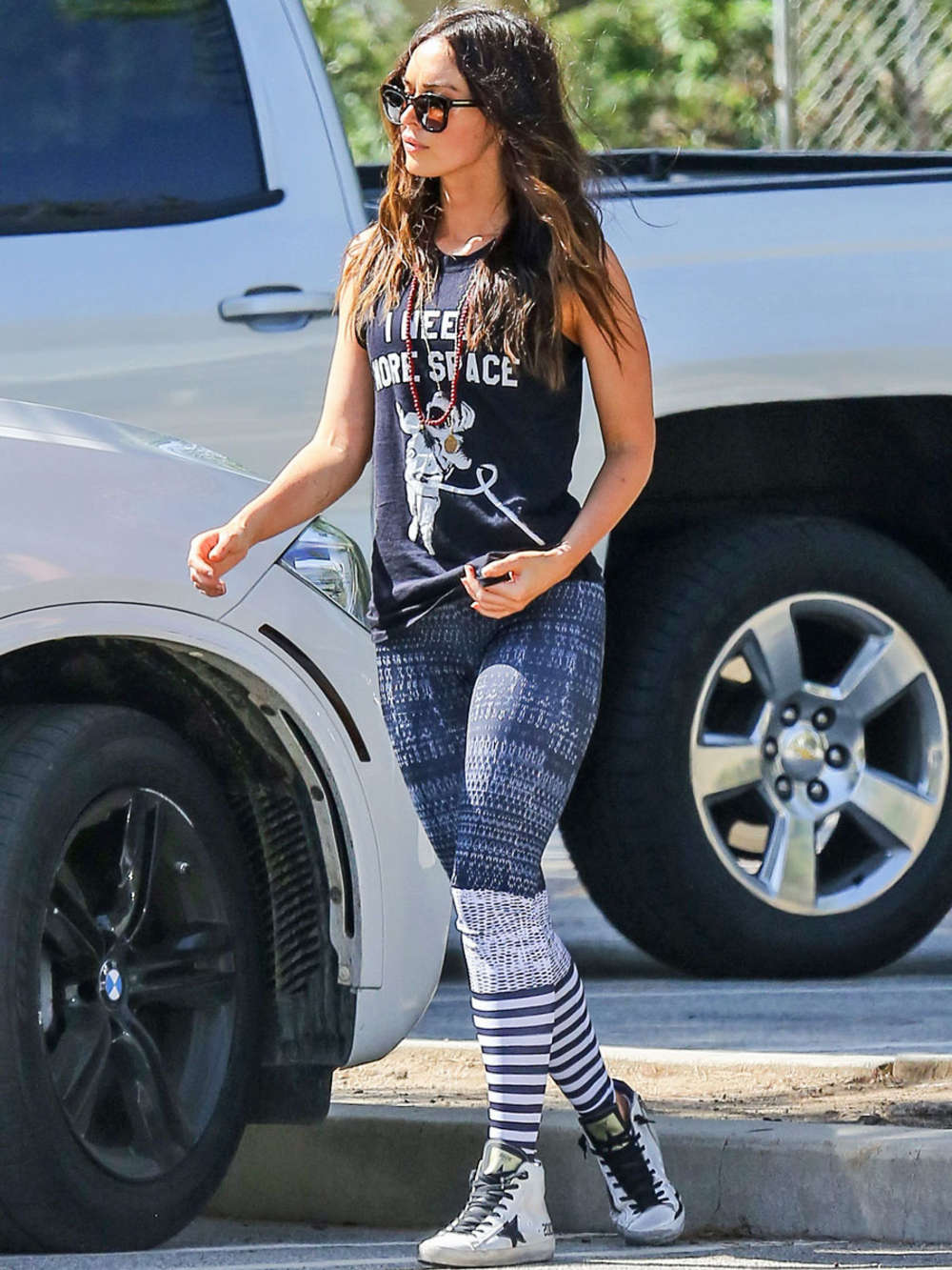 Megan Fox in Tights out in Los Feliz. 