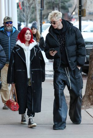 Megan Fox - Seen with MGK while shopping on NYE in Aspen