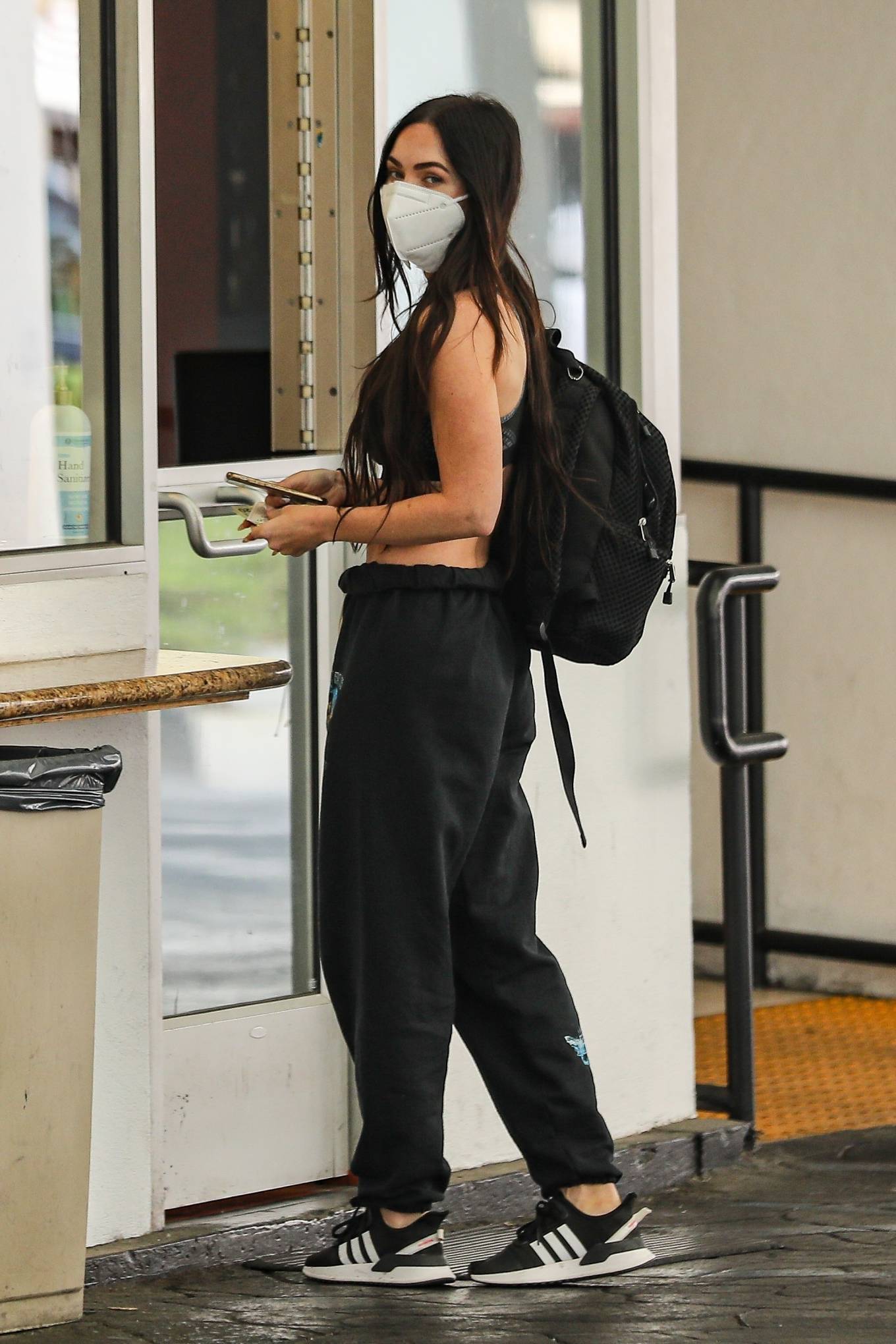 Megan Fox 2021 : Megan Fox – waits for car at the Valet in Beverly Hills-04