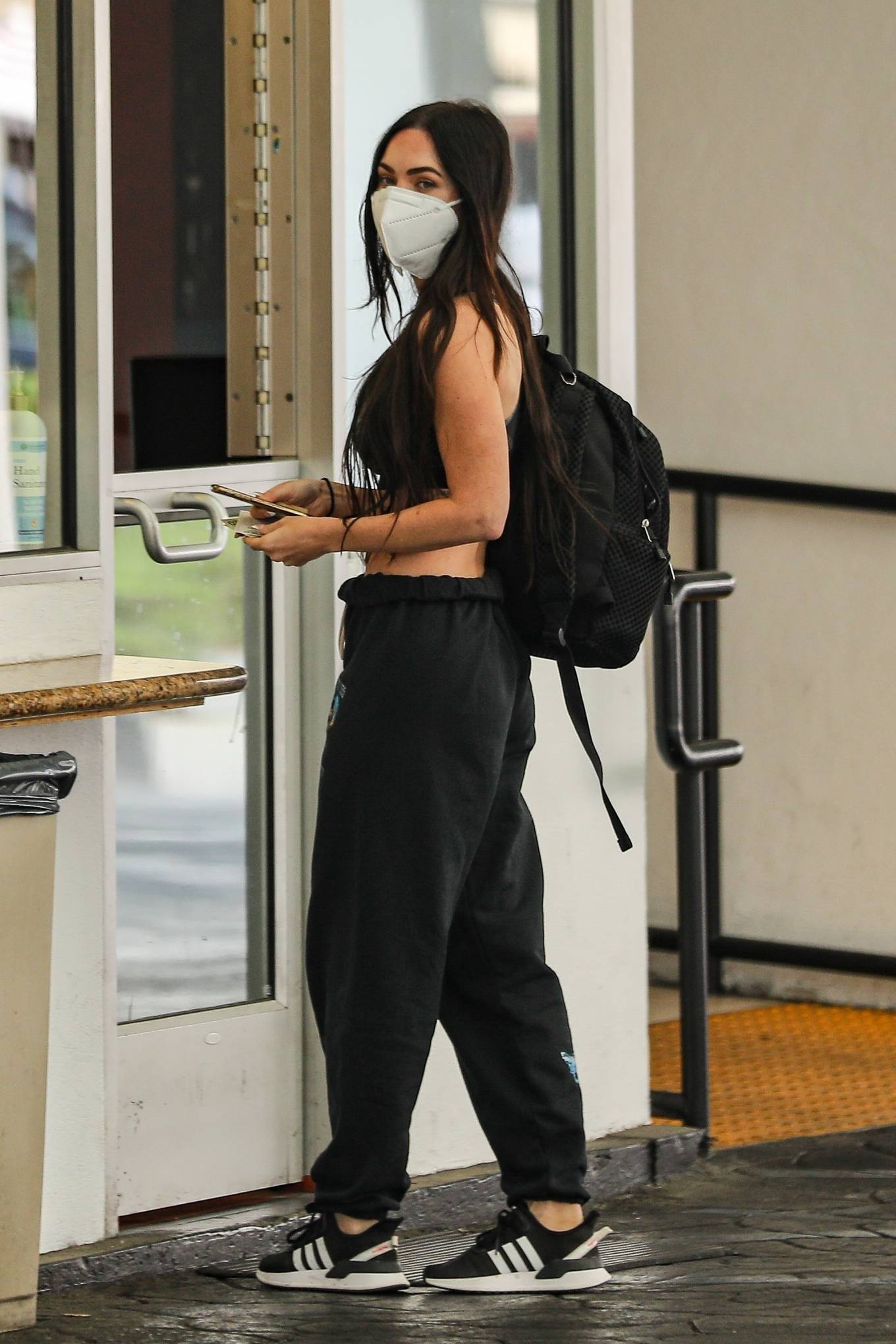Megan Fox 2021 : Megan Fox – waits for car at the Valet in Beverly Hills-05