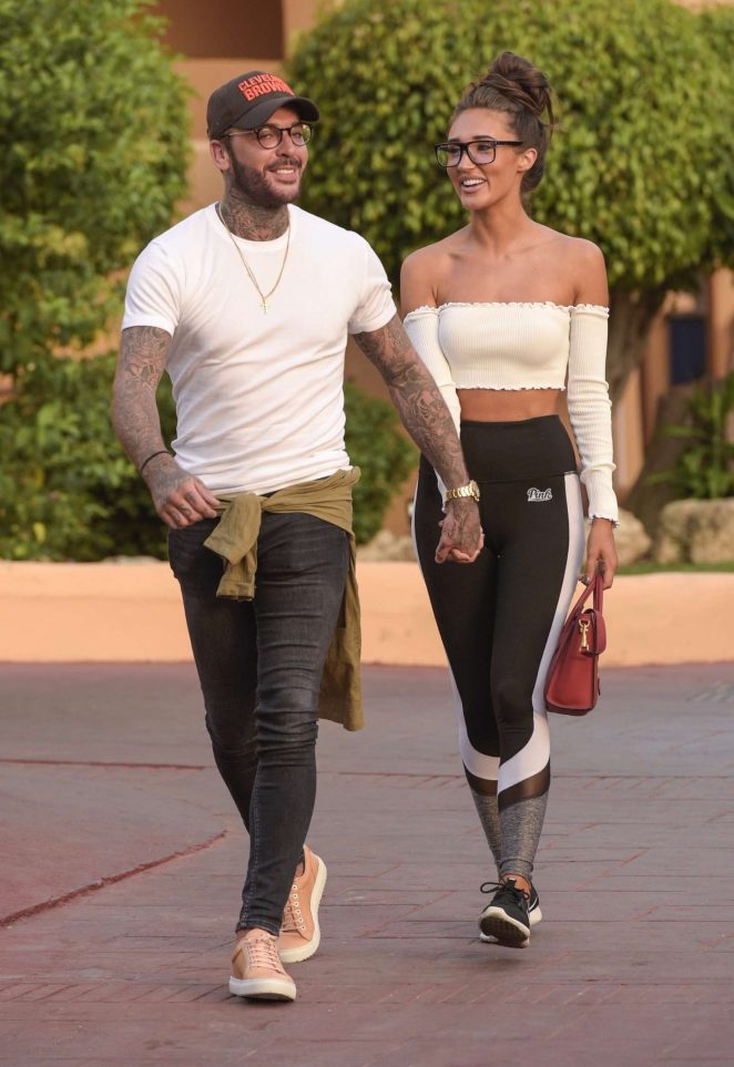 Megan Mckenna and Pete Wicks out for dinner in Marbella