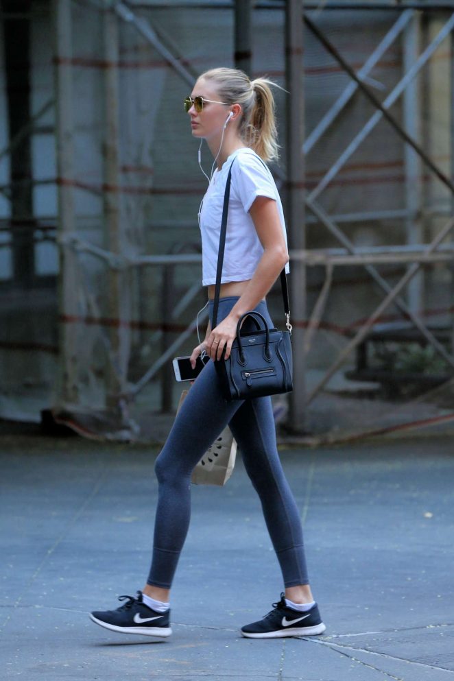Megan Williams - walks home from the gym in Tribeca