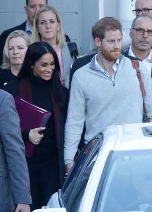 Meghan Markle and Prince Harry at Sydney International airport in Sydney