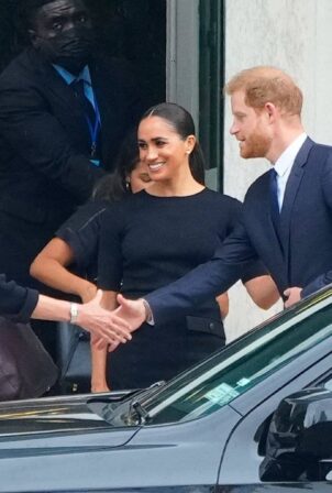 Meghan Markle - With Prince Harry depart the United Nations building in New York City