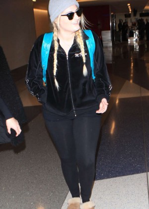 Meghan Trainor - Arrives at LAX Airport in Los Angeles