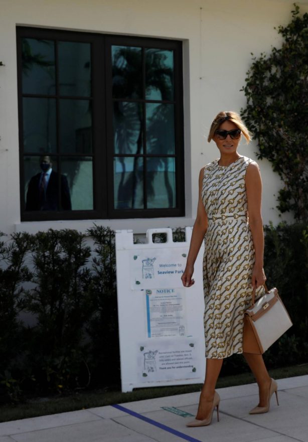 Melania Trump - At the Morton and Barbara Mandel Recreation Center polling place in Palm Beach