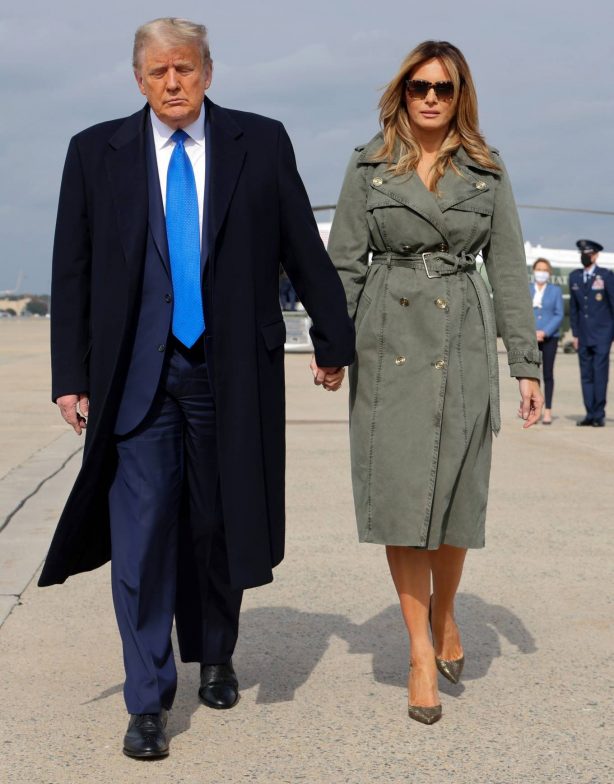 Melania Trump - Pictured at Andrews Air Force Base Maryland