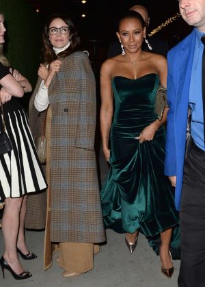 Melanie Brown and Abigail Spencer - Leaving NBC Universal event in West Hollywood