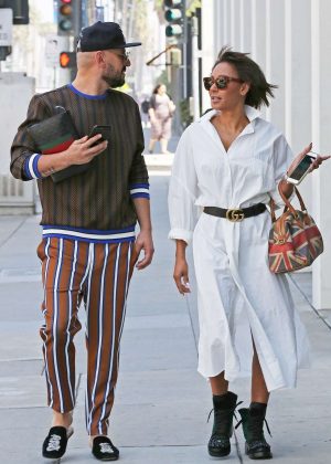 Melanie Brown and Gary Madatyan out for lunch in Beverly Hills