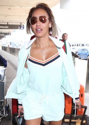 Melanie Brown - Arriving at LAX Airport in Los Angeles