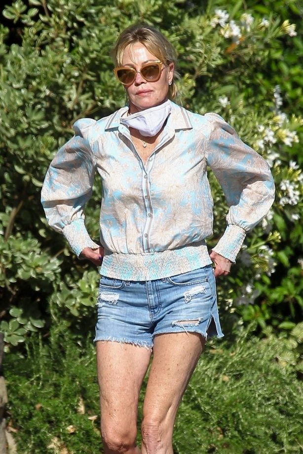 Melanie Griffith in Daisey Dukes - Out in Beverly Hills