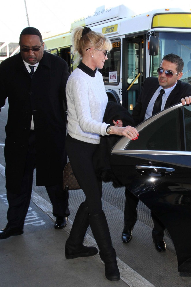 Melanie Griffith - Leaves LAX Airport in LA