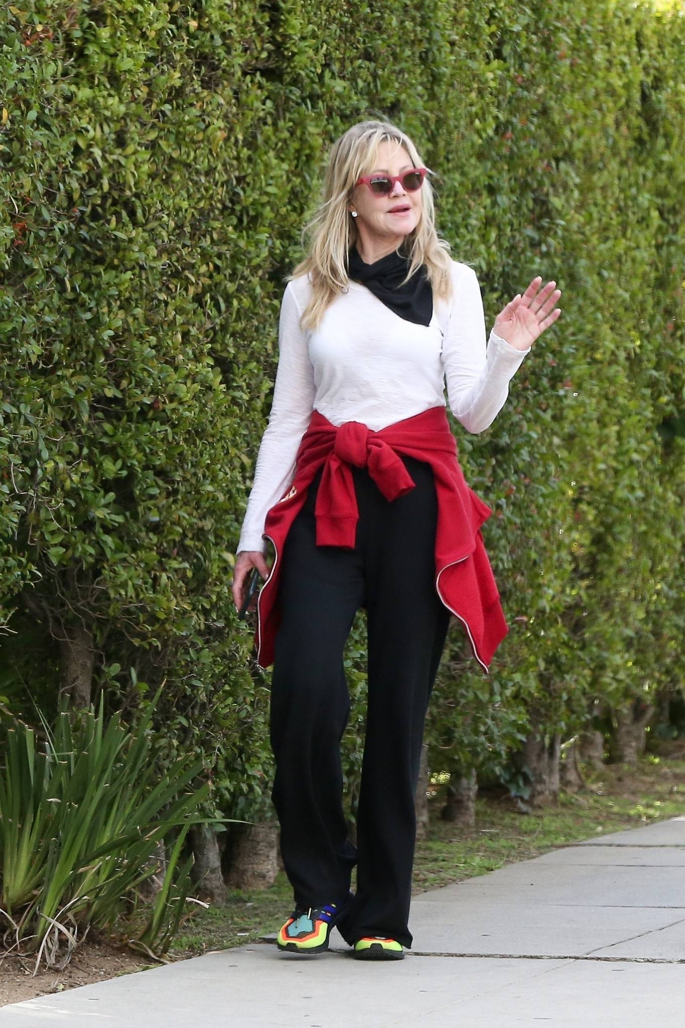 Melanie Griffith - Out for a walk with a friend in Beverly Hills