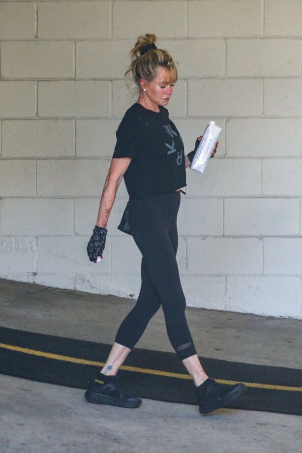 Melanie Griffith - Seen leaving the gym in Los Angeles
