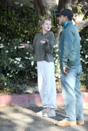 Melanie Griffith - Seen outside her home in Los Angeles