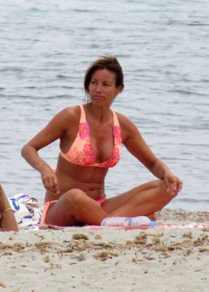 Melanie Sykes in Bikini at the beach in Mallorca