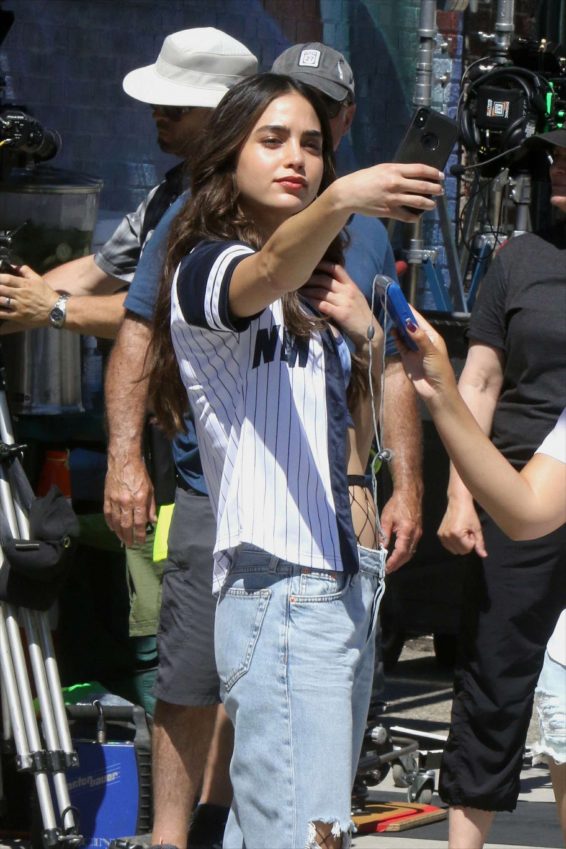 Melissa Barrera - On the set of 'In The Heights' in New York