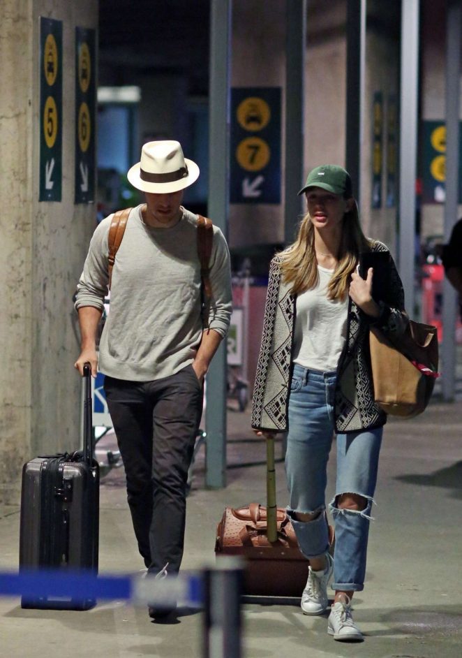 Melissa Benoist and Chris Wood Arrives in Vancouver