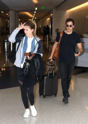 Melissa Benoist Arrives at LAX Airport in Los Angeles