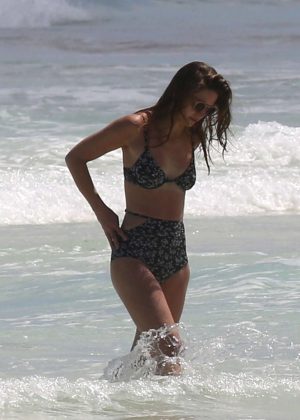 Melissa Benoist in Bikini on the beach in Mexico
