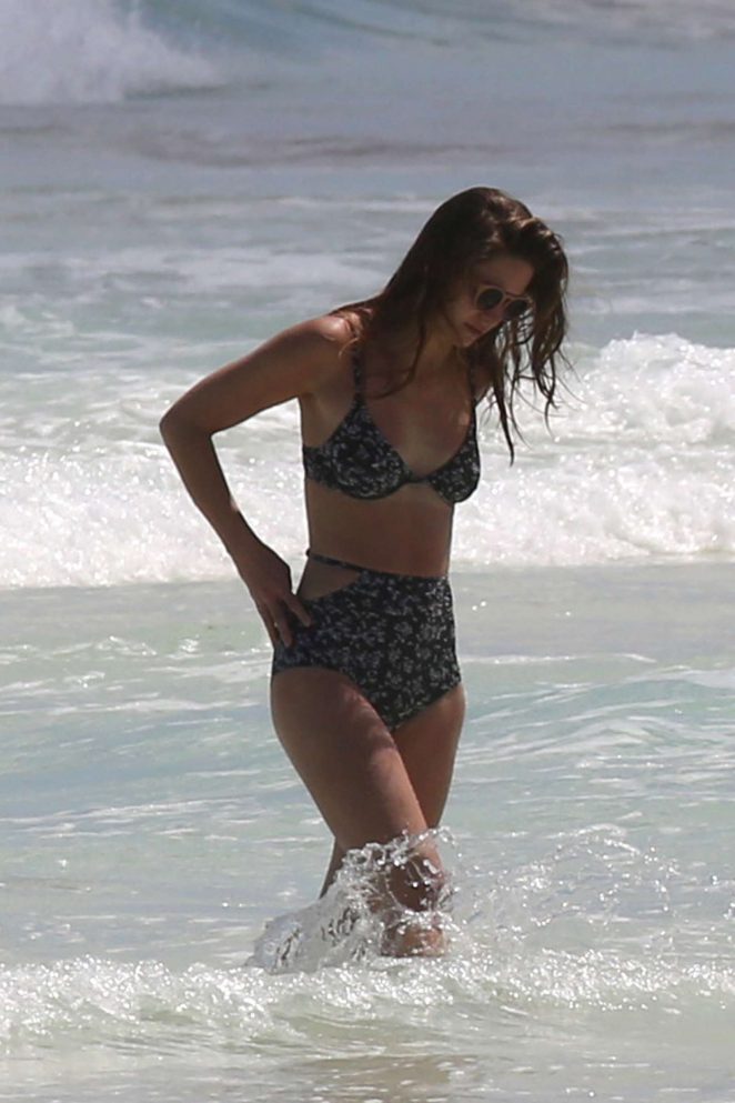 Melissa Benoist in Bikini on the beach in Mexico