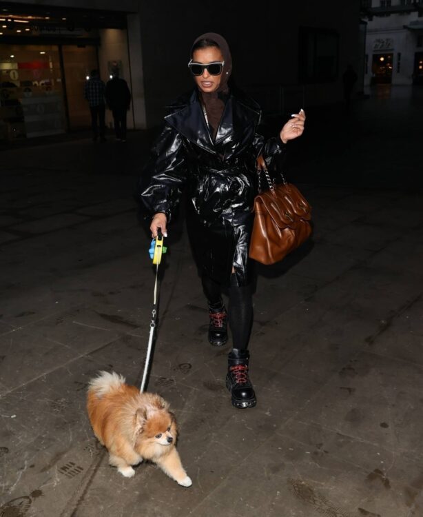 Melody Thornton - Exiting the BBC studios in London