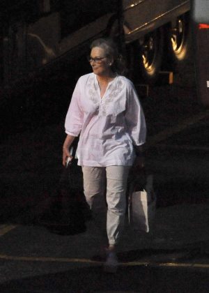 Meryl Streep - Leaving the set of 'Big Little Lies' in Los Angeles