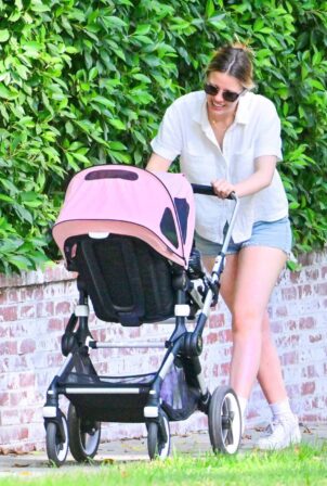 Mia Goth - With her baby seen at Pasadena neighborhood