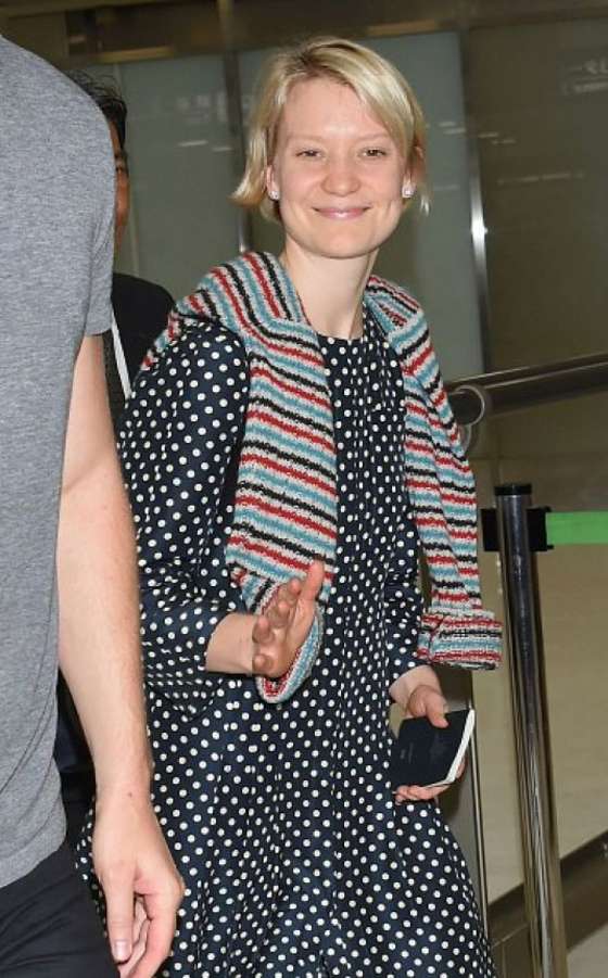 Mia Wasikowska at Narita International Airport in Japan