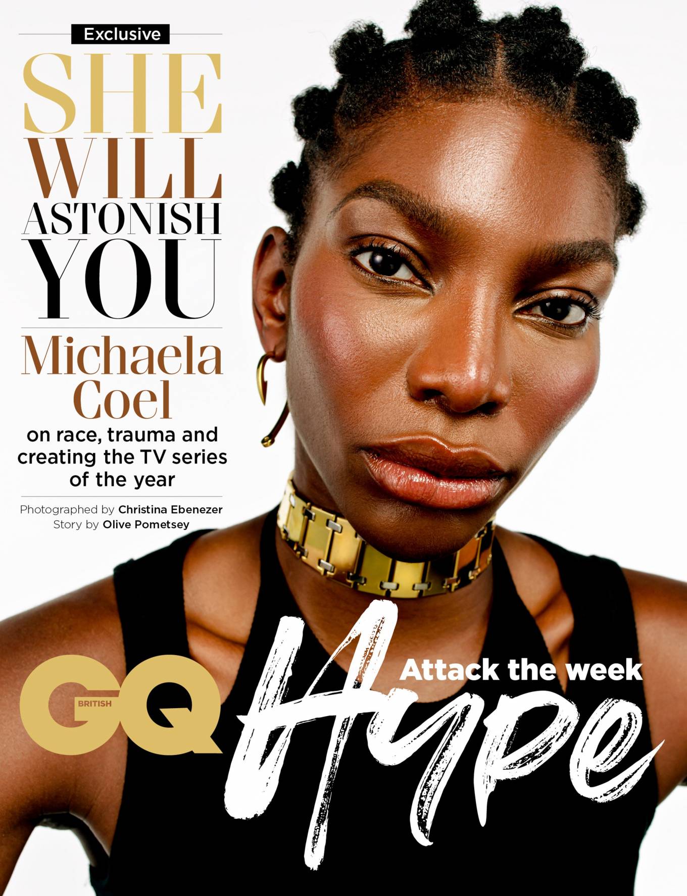 Michaela Coel by Christina Ebenezer Photoshoot for British GQ Magazine (June 2020)
