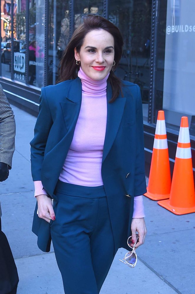 Michelle Dockery - Arrives to AOL Build in NYC