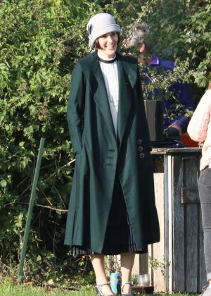 Michelle Dockery - Filming the 'Downton Abbey' in Bath
