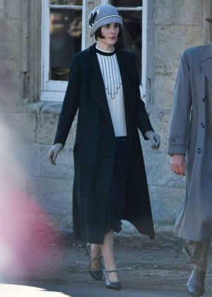 Michelle Dockery - On the 'Downton Abbey' Film Set in Lacock