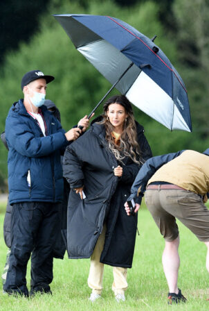Michelle Keegan - Filming Brassic TV Show in Manchester
