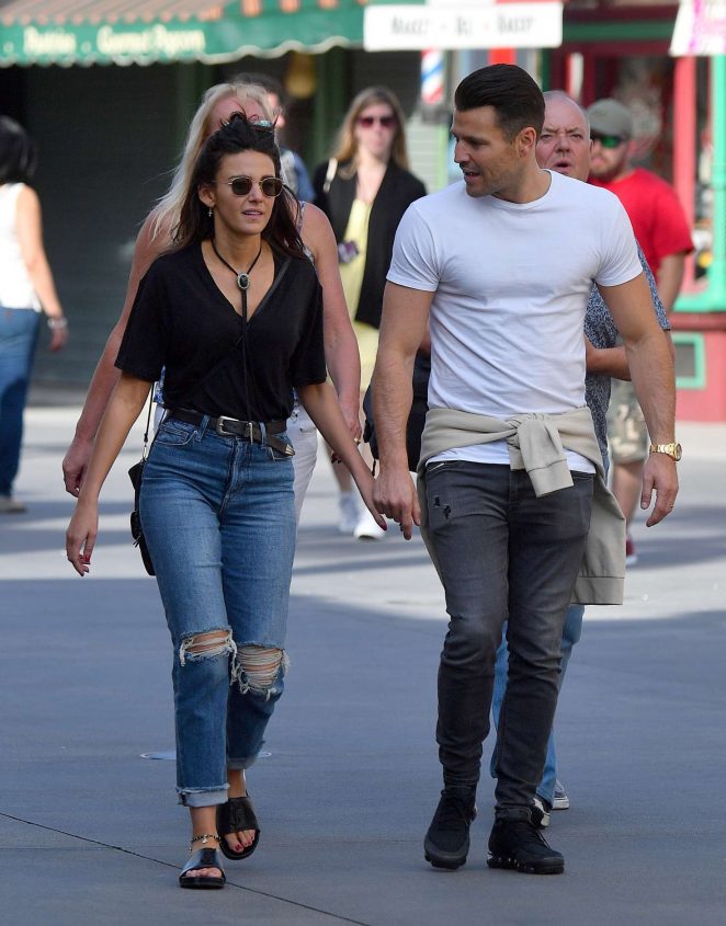 Michelle Keegan in Ripped Jeans at Universal Studios in Hollywood