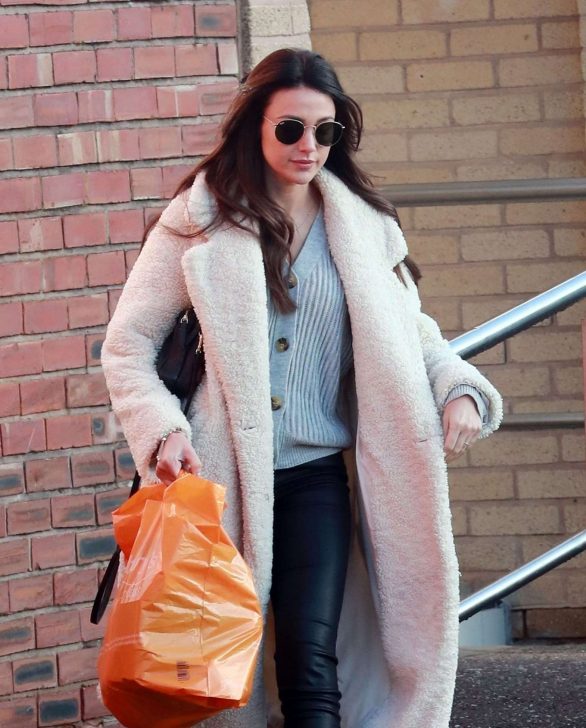 Michelle Keegan - Leaving Terrance Paul Hirdressers in Cheshire
