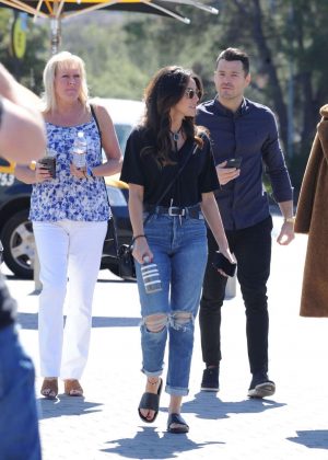 Michelle Keegan - On Set of Extra in Los Angeles